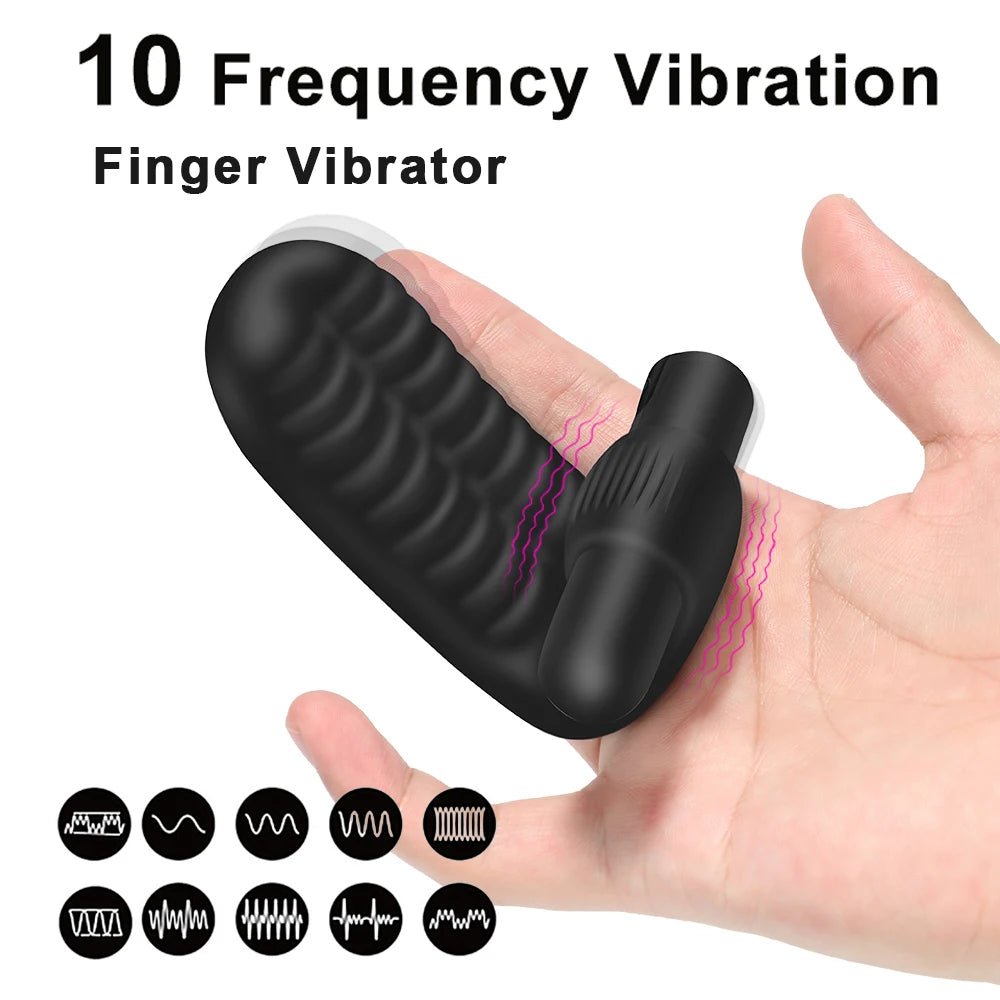 Ribbed Finger Sleeve Personal Massager