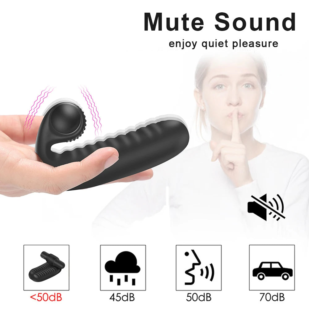 Ribbed Finger Sleeve Personal Massager