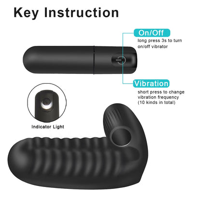 Ribbed Finger Sleeve Personal Massager