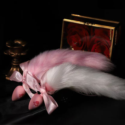 Pink Fox Tail Accessory