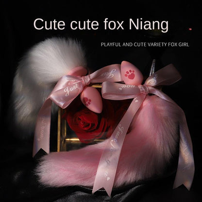 Pink Fox Tail Accessory