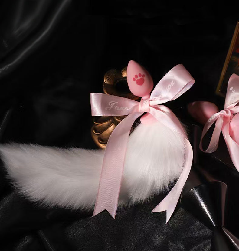 Pink Fox Tail Accessory