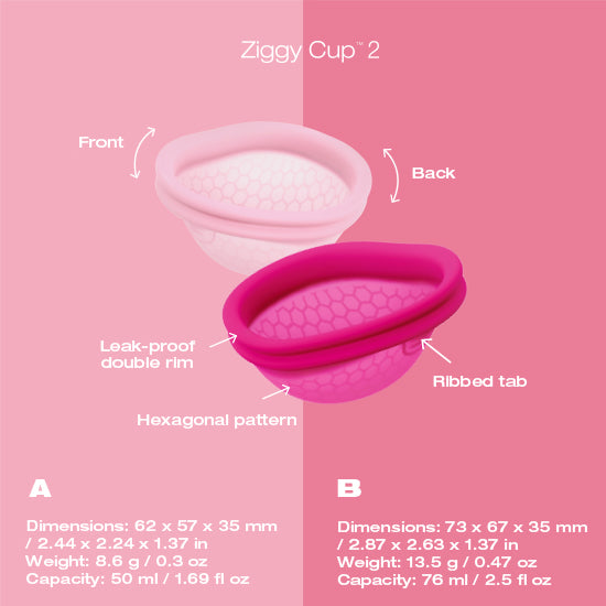 INTIMINA Ziggy Cup 2 Flat-Fit Menstrual Cup