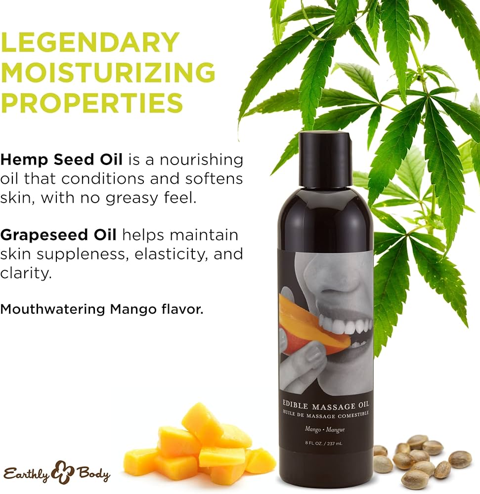 Earthly Body Edible Massage Oil – Mango