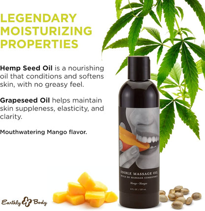 Earthly Body Edible Massage Oil – Mango