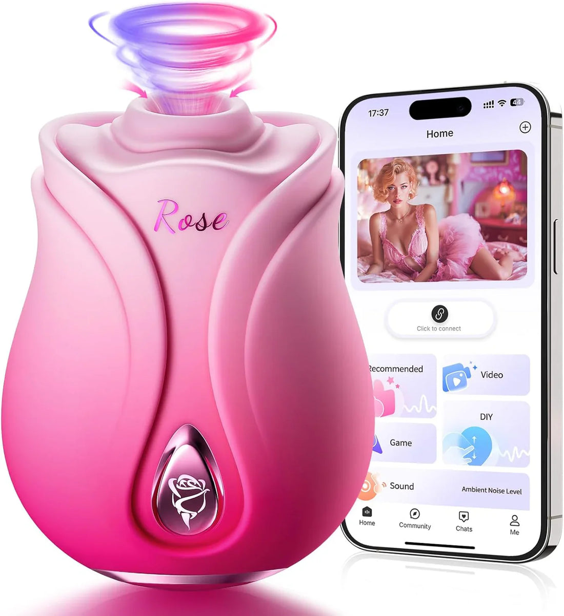 Crimson Pulse Rose App-Controlled
