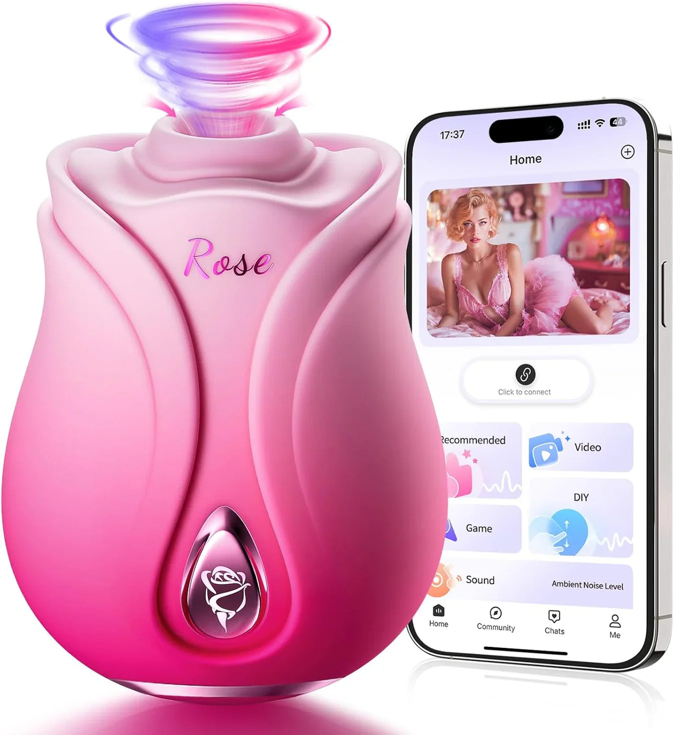 Crimson Pulse Rose App-Controlled