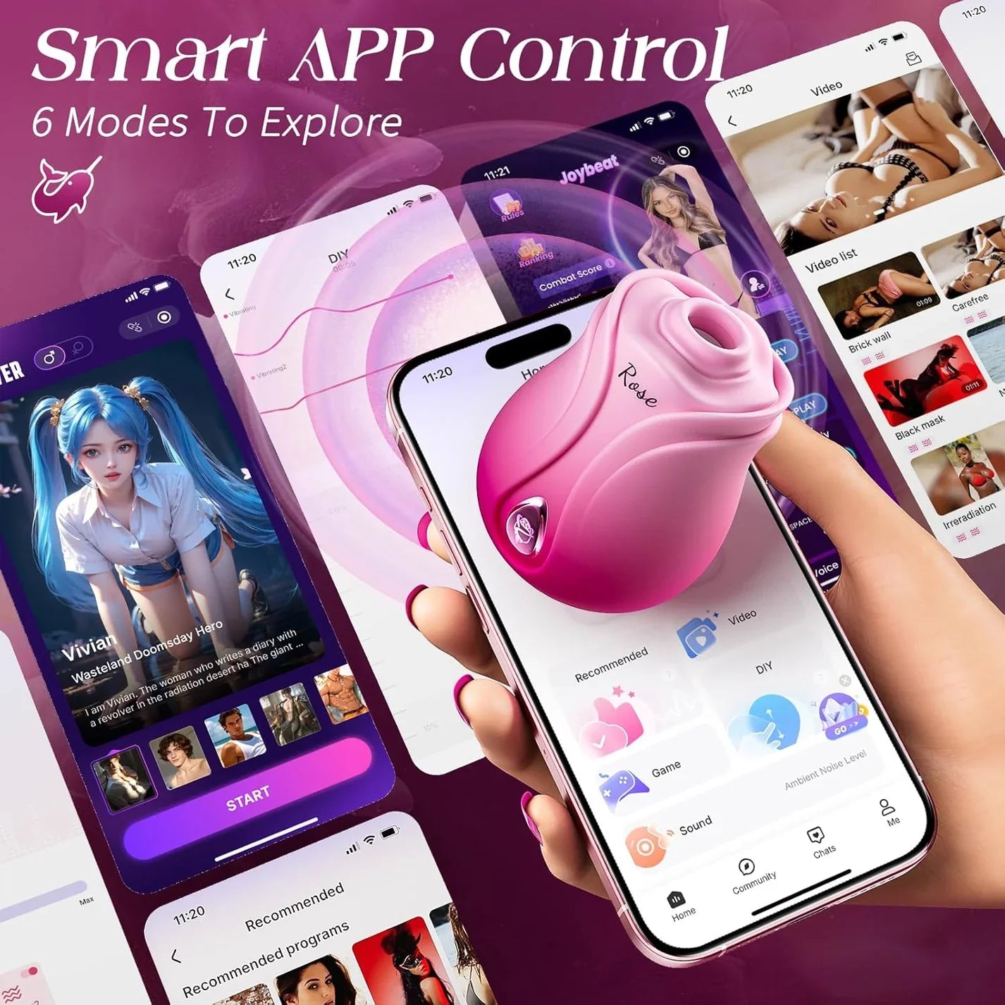 Crimson Pulse Rose App-Controlled