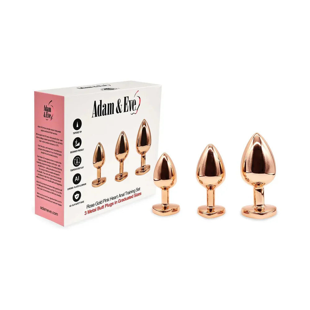 Adam &amp; Eve Rose Gold Pink Heart