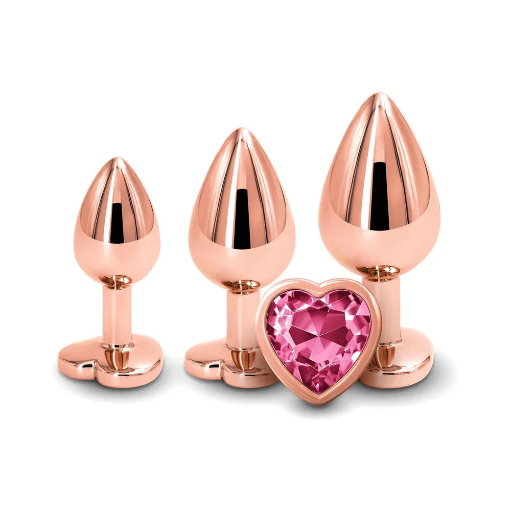 Adam &amp; Eve Rose Gold Pink Heart