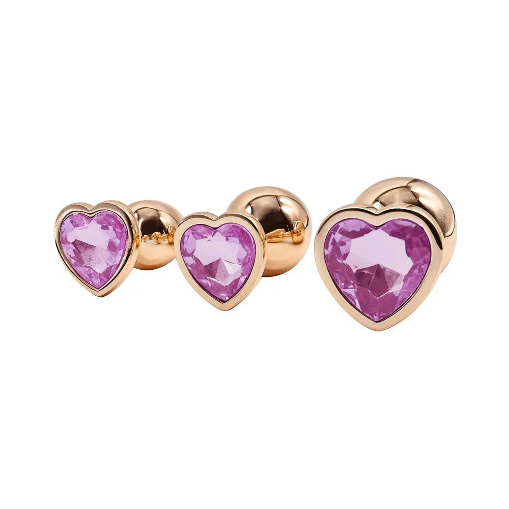 Adam &amp; Eve Rose Gold Pink Heart