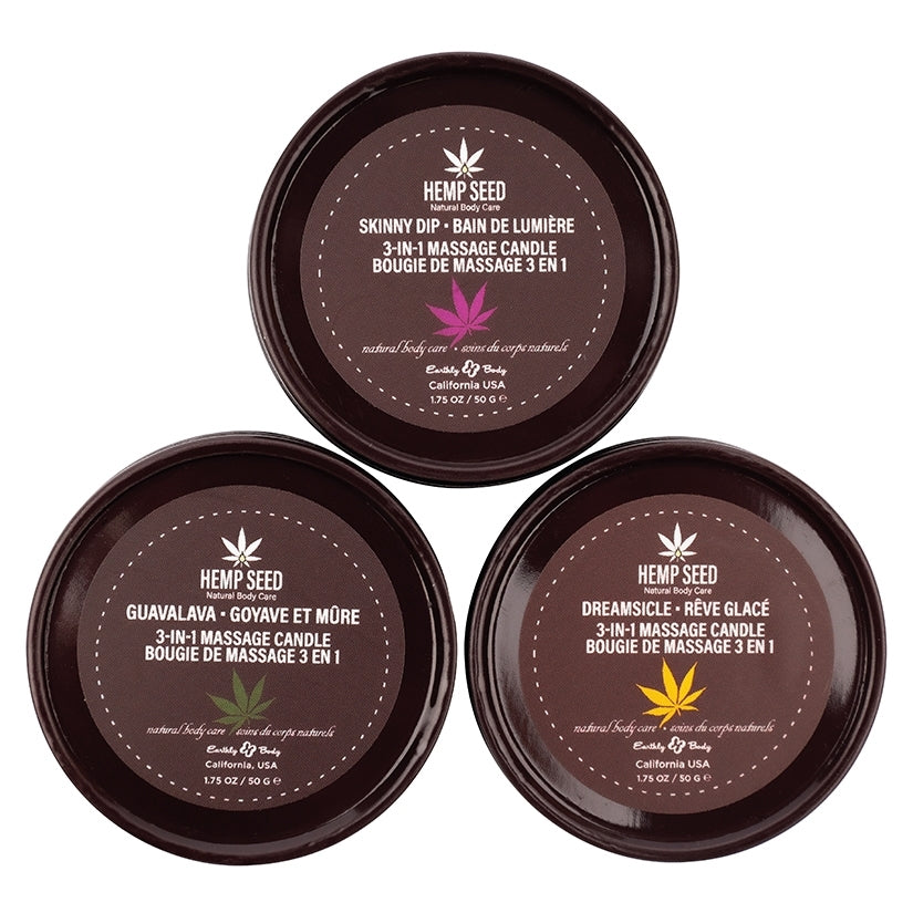 Earthly Body Massage Candle Trio