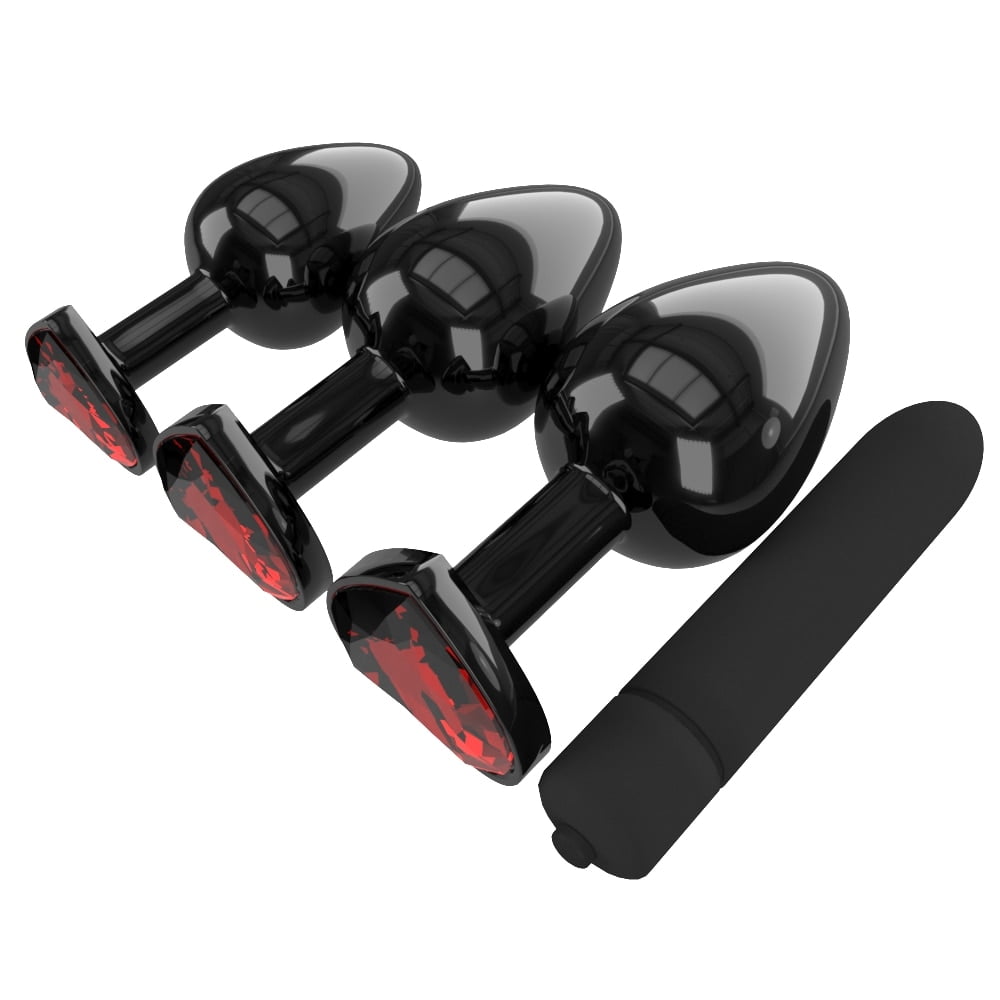 Stanley Steel Black Wellness Plug Set with Vibrating Bullet