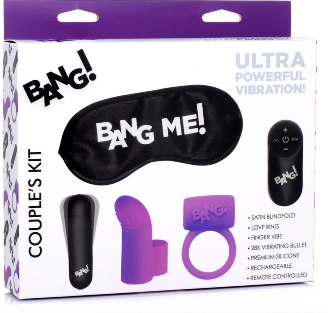 ¡BANG! Finger and Vibrating Ring Set With Blindfold