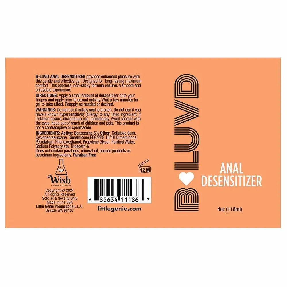 B-LUVD Posterior Desensitizing Gel