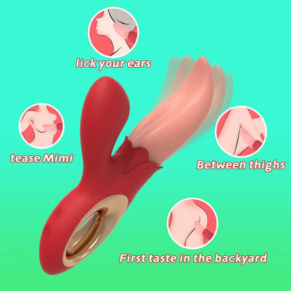 Amy Dual-Action Licking &amp; Suction Personal Massager