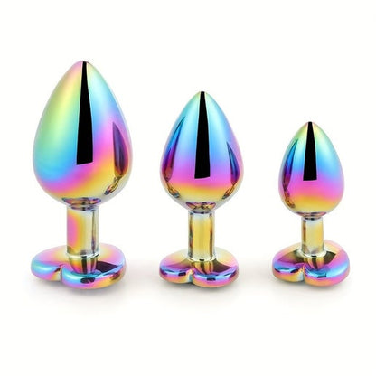 Stainless Steel Heart Jewel Plug Set