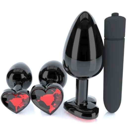 Stanley Steel Black Wellness Plug Set with Vibrating Bullet