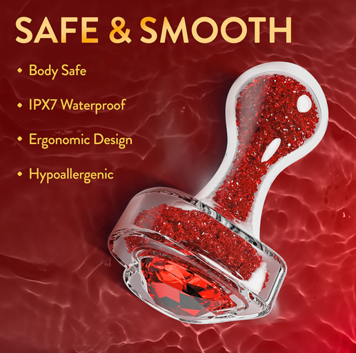 Oh My Gem Lustre Heart Borosilicate Glass