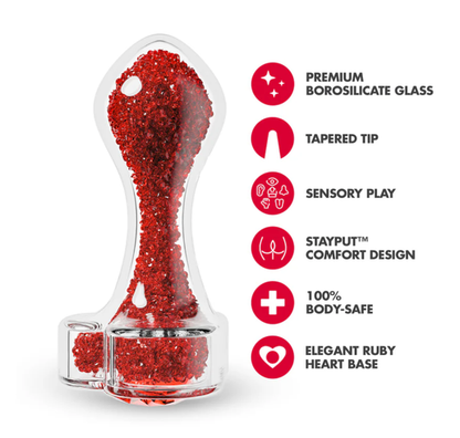 Oh My Gem Lustre Heart Borosilicate Glass