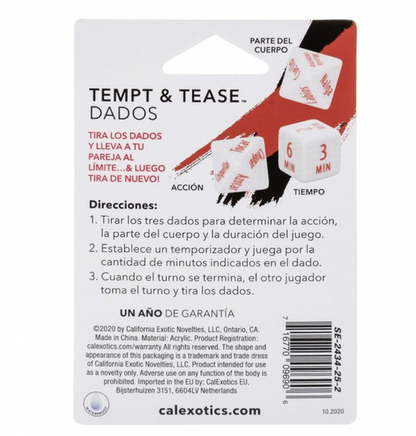 Tempt &amp; Tease Dice Game