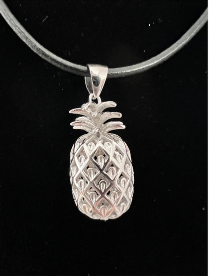 3D Pineapple Charm Necklace