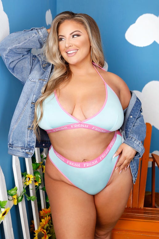 Vibes Fresh Halter Bralette &amp; Booty Short