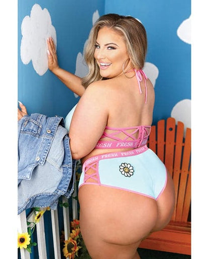 Vibes Fresh Halter Bralette &amp; Booty Short