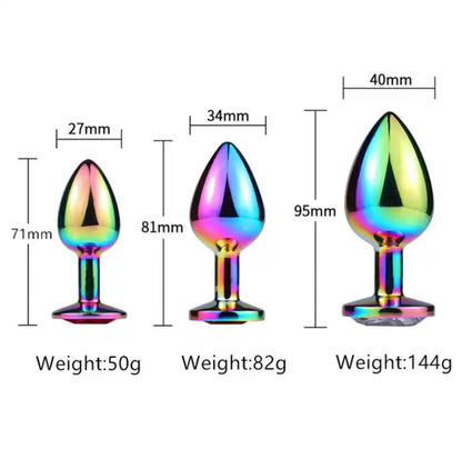 Stainless Steel Heart Jewel Plug Set