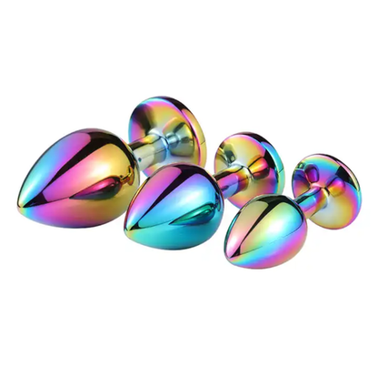 Stainless Steel Heart Jewel Plug Set